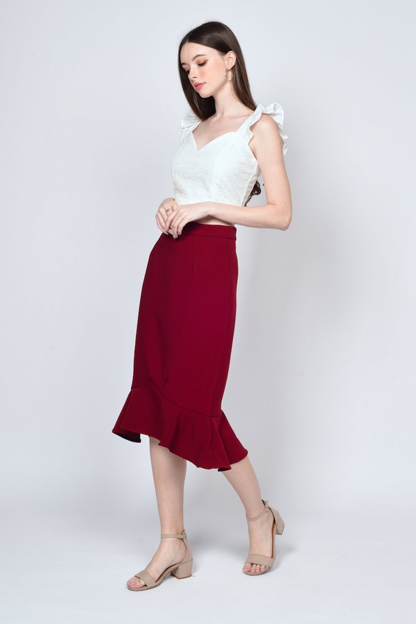 Victoria Skirt in Burgundy